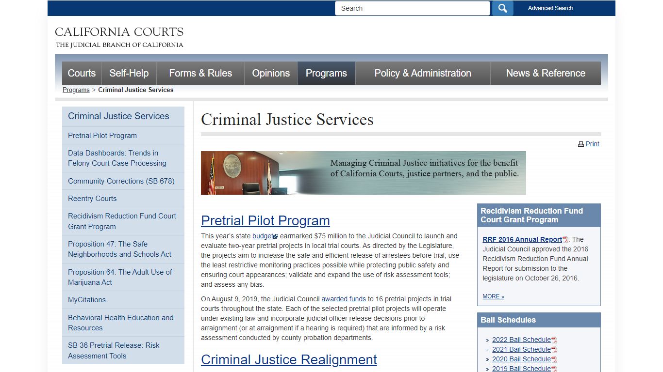 Criminal Justice Services - criminal_justice - California