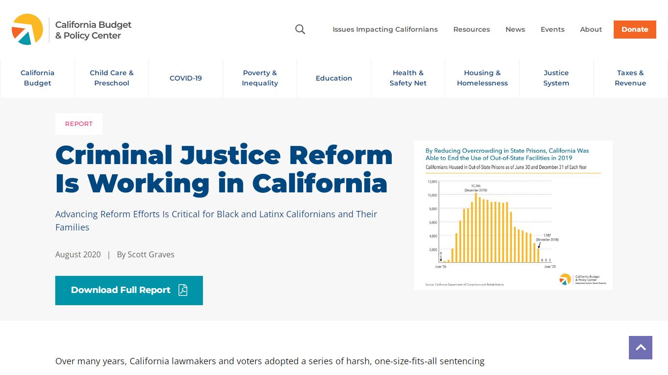 Criminal Justice Reform Is Working in California